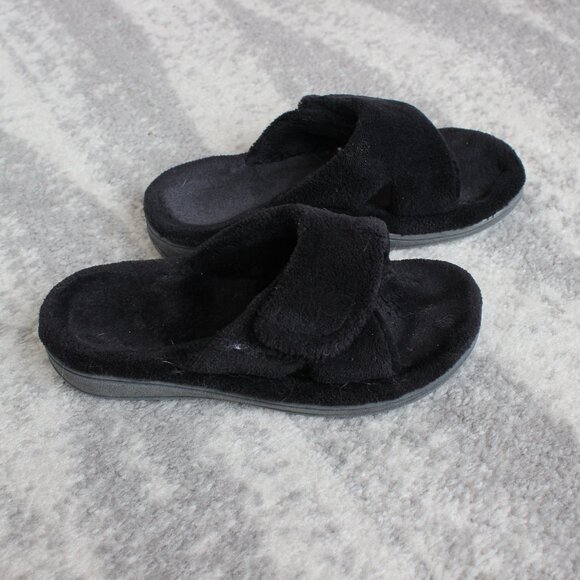 (They fit big!) Vionic 'Relax II' Black Slippers, size 5 - Picture 3 of 5